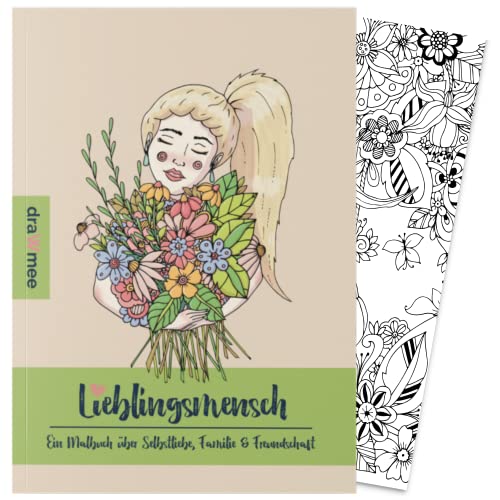 Lieblingsmensch Deluxe Malbuch für Erwachsene by draWmee - Liebevolle Mandalas, Tiere, Blumen & Zitate - Geschenk Schwangerschaft Frau, Beste Freundin, Mutter - Entspannung & Achtsamkeit Ausmalbuch von Fotospiel