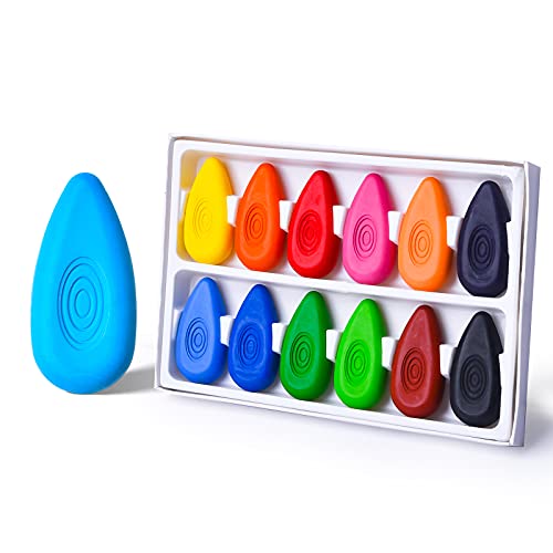 Four Candies 12 Farben Wachsmalstifte für Kleinkinder, Ungiftige und Waschbare Malstifte für Kinder, Einfach zu haltende Wassertropfen-Malstifte, Malzubehör für Schule und Kunst Four Candies 12 Farben Wachsmalstifte für Kleinkinder, Ungiftige und Waschbare Malstifte für Kinder, Einfach zu haltende Wassertropfen-Malstifte, Malzubehör für Schule und Kunst von Four Candies