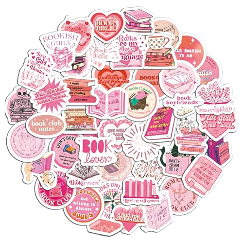 60 Stück Rosa Buchaufkleber, Ästhetische Lesen Wasserdicht Aufkleber, Rosa Lesezeichen Aufkleber, Book Vinyl Graffiti Sticker, Booktok Leseaufkleber für Wasserflaschen, Scrapbook, Journal, Laptop 60 Stück Rosa Buchaufkleber, Ästhetische Lesen Wasserdicht Aufkleber, Rosa Lesezeichen Aufkleber, Book Vinyl Graffiti Sticker, Booktok Leseaufkleber für Wasserflaschen, Scrapbook, Journal, Laptop von Fourindo
