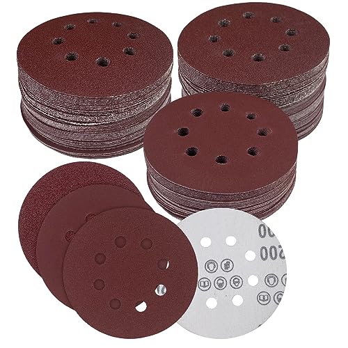 Fousenuk 80 stück Schleifpapier ø125mm Klett, 8 Löch Schleifpapier Set, Schleifscheiben Klett, Schleifpapier Holz, Exzenterschleifer 40/60/80/120/180/240/320/400 Grit Exenterschleifpapier Fousenuk 80 stück Schleifpapier ø125mm Klett, 8 Löch Schleifpapier Set, Schleifscheiben Klett, Schleifpapier Holz, Exzenterschleifer 40/60/80/120/180/240/320/400 Grit Exenterschleifpapier von Fousenuk