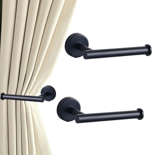 Fouvin 2 Stück Vorhang-Raffhalter ohne Bohren, Raffhalterhaken für Vorhänge, Selbstklebende Vorhanghalter, Metall Vorhanghaken, Gardinenhalter Vorhang, Halter Vorhang, Zusammenhalter Vorhang, Schwarz Fouvin 2 Stück Vorhang-Raffhalter ohne Bohren, Raffhalterhaken für Vorhänge, Selbstklebende Vorhanghalter, Metall Vorhanghaken, Gardinenhalter Vorhang, Halter Vorhang, Zusammenhalter Vorhang, Schwarz von Fouvin
