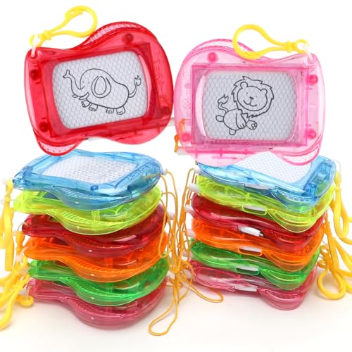 Mitgebsel Kindergeburtstag Mini Geschenke Kinder 12Pcs, Mini Maltafel Zaubertafel Schlüsselanhänger, Nützliche Gastgeschenke Tombola Preise Kleinigkeiten für Kinder von Fouvin