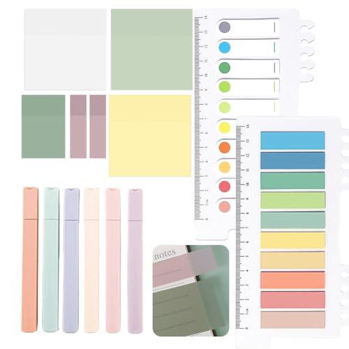 Transparente Haftnotizen Beschreibbare, 700 Sticky Notes with 6 Ästhetische Textmarker Haftnotizen Tabs Selbstklebende Klebezettel Wasserfest Notizzettel Klebend für Büros, Studenten Pagemarker Transparente Haftnotizen Beschreibbare, 700 Sticky Notes with 6 Ästhetische Textmarker Haftnotizen Tabs Selbstklebende Klebezettel Wasserfest Notizzettel Klebend für Büros, Studenten Pagemarker von Fouvin