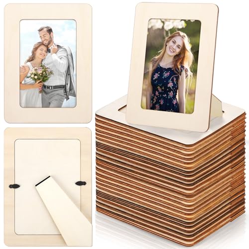 Fovths 36 Stück Holz-Bilderrahmen zum Basteln, unvollendete Massivholz-Bilderrahmen für 4 x 6 Fotos, Stehbilderrahmen mit PVC-Folie, für DIY-Kunsthandwerk, Gemälde, Wohnkultur Fovths 36 Stück Holz-Bilderrahmen zum Basteln, unvollendete Massivholz-Bilderrahmen für 4 x 6 Fotos, Stehbilderrahmen mit PVC-Folie, für DIY-Kunsthandwerk, Gemälde, Wohnkultur von Fovths