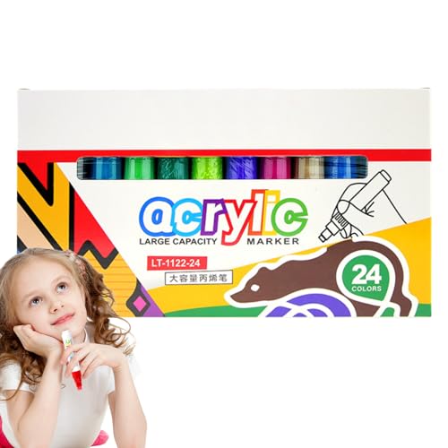 Foway Malstifte,Zweiseitige Marker | Schmutzabweisende Mehrfarbige Wasserfeste Auswaschbare Zeichenstifte Mit 8mm Spitze Für Kalligrafie Graffiti Textilkunst Foway Malstifte,Zweiseitige Marker | Schmutzabweisende Mehrfarbige Wasserfeste Auswaschbare Zeichenstifte Mit 8mm Spitze Für Kalligrafie Graffiti Textilkunst von Foway