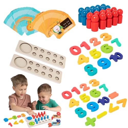 Foway Pädagogische Mathe-Manipulationen, Mathe-Spiele für Kinder 5-7, Wood Kindergarten Mathe-Spiele Additions- und Subtraktionsspiele, Zählspielzeug, Mathe-Manipulationen, Vorschul-Lernaktivitäten Foway Pädagogische Mathe-Manipulationen, Mathe-Spiele für Kinder 5-7, Wood Kindergarten Mathe-Spiele Additions- und Subtraktionsspiele, Zählspielzeug, Mathe-Manipulationen, Vorschul-Lernaktivitäten von Foway
