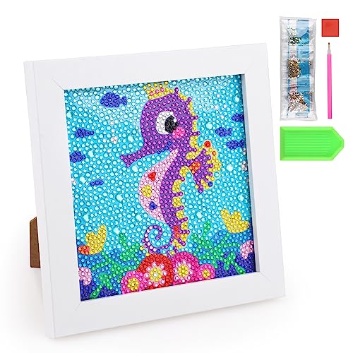 Fowecelt Diamond Painting Bilder Kinder: 5D DIY Diamond Painting Set Seepferdchen Bilder mit Steinen Kleben Mosaikherstellung Diamant Painting mit Rahmen für Kinder Mädchen Kunst Handwerk 18 X 18 cm Fowecelt Diamond Painting Bilder Kinder: 5D DIY Diamond Painting Set Seepferdchen Bilder mit Steinen Kleben Mosaikherstellung Diamant Painting mit Rahmen für Kinder Mädchen Kunst Handwerk 18 X 18 cm von Fowecelt
