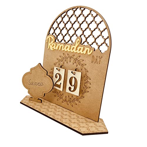Ramadan Countdown Kalender,Holz ramadam kalender für Kinder,Eid Mubarak Kalender Dekorationen für Zuhause von Fowybe
