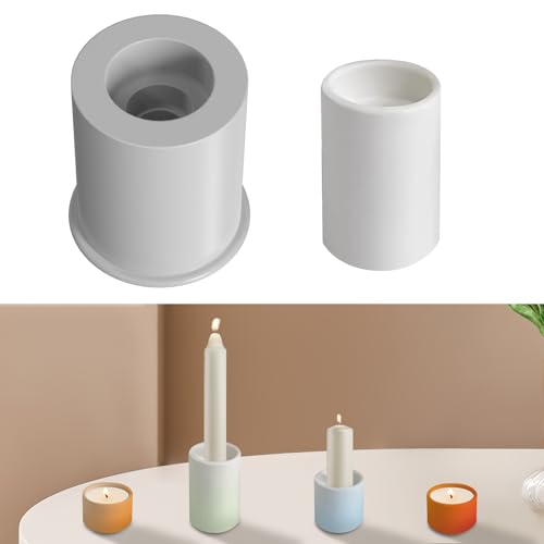 3in1 Silikonform Kerzenhalter, Gießform Kerzenhalter für 20 mm und 25 mm Stabkerzen sowie 38 mm Teelichter, zum Ausgießen mit Kreativ Beton, Art Resin Gießharz 3in1 Silikonform Kerzenhalter, Gießform Kerzenhalter für 20 mm und 25 mm Stabkerzen sowie 38 mm Teelichter, zum Ausgießen mit Kreativ Beton, Art Resin Gießharz von Fox·Bunny