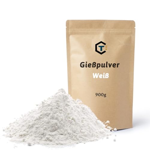 Gießpulver 900g, Reliefgießmasse Weiß Keramikpulver Gießformen geruchsneutral von Fox·Bunny