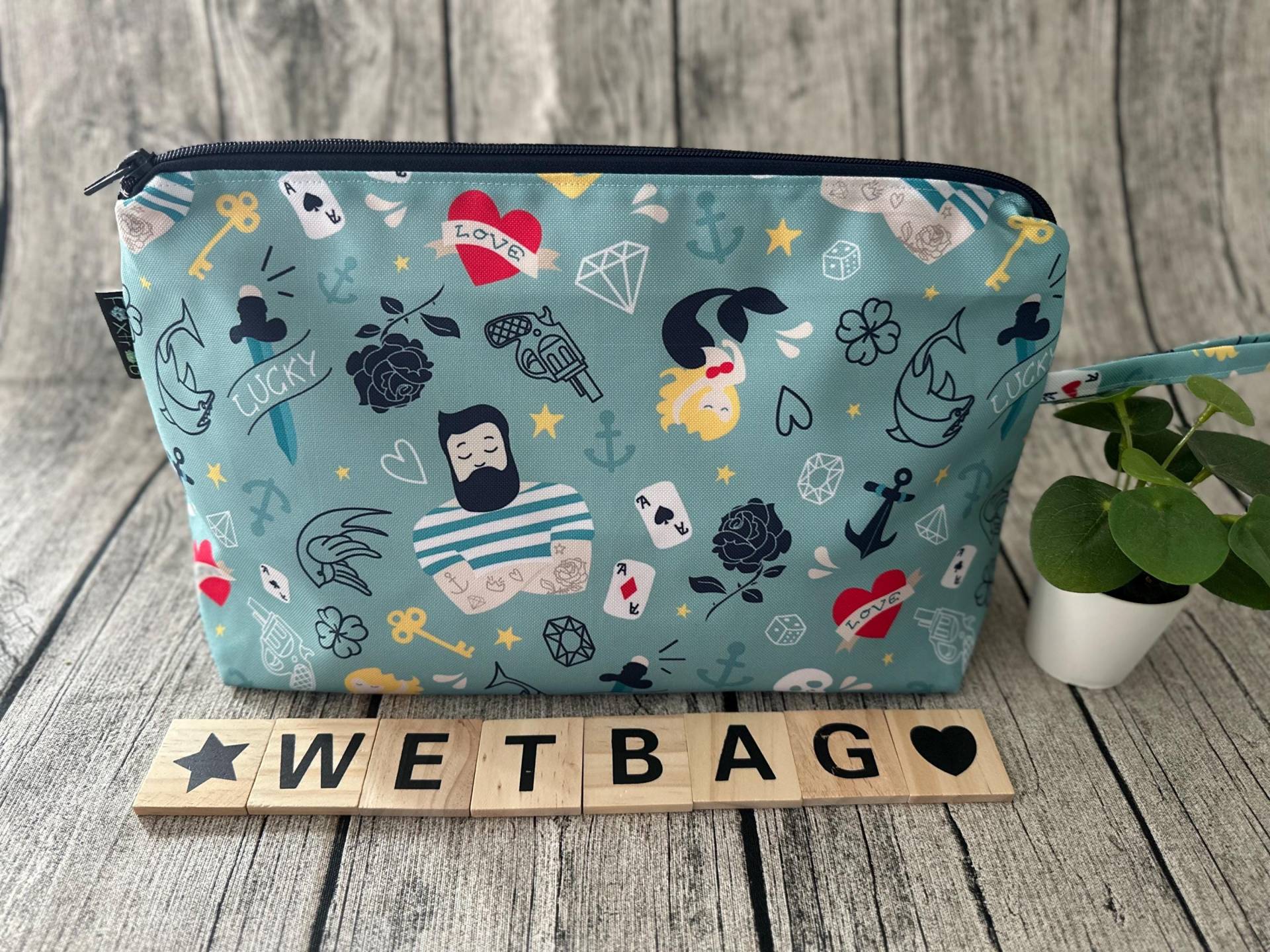 Wetbag Nasstasche Waschtasche Wechseltasche Wickeltasche Wechselkleidung Badetasche Schwimmtasche Kindergartenkind Kita Namensfeld Wetbag Nasstasche Waschtasche Wechseltasche Wickeltasche Wechselkleidung Badetasche Schwimmtasche Kindergartenkind Kita Namensfeld von FoxFrogShop