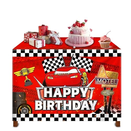 1 x rote Auto-Party-Dekoration, Tischdecken, Rennwagen-Themen-Partyzubehör für Jungen oder Babypartys 1 x rote Auto-Party-Dekoration, Tischdecken, Rennwagen-Themen-Partyzubehör für Jungen oder Babypartys von Foxercases