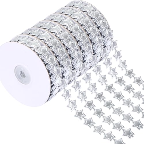 Satinband für die Heimkehr, 2,2 cm breit, Fußball-Satinband, Rolle für Geschenkverpackungen, Heimkehr, Mutterzubehör für Heimwerker, Chrysanthemen, Party-Dekoration, Silberfarben, 6 Rollen Satinband für die Heimkehr, 2,2 cm breit, Fußball-Satinband, Rolle für Geschenkverpackungen, Heimkehr, Mutterzubehör für Heimwerker, Chrysanthemen, Party-Dekoration, Silberfarben, 6 Rollen von Foxtell
