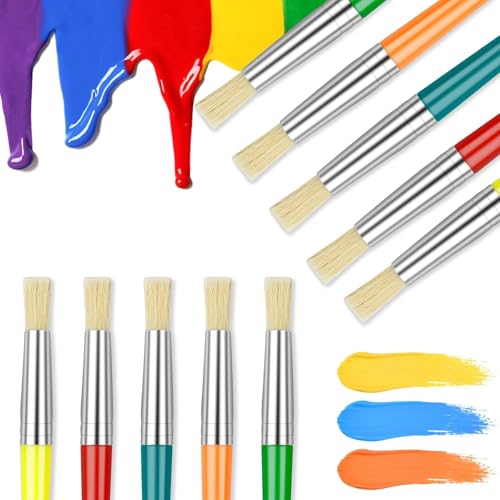 10 Stück Acrylpinsel,Pinsel für Kinder,auswaschbare Pinsel für Kinder, Kleinkinder,Vorschul- und Großpinsel für Acrylmalerei für Kinder, Kinderpinsel für Kindertagesstätten,Klassenzimmer,Acrylmalstift 10 Stück Acrylpinsel,Pinsel für Kinder,auswaschbare Pinsel für Kinder, Kleinkinder,Vorschul- und Großpinsel für Acrylmalerei für Kinder, Kinderpinsel für Kindertagesstätten,Klassenzimmer,Acrylmalstift von Foyods