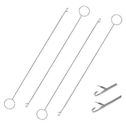 4 stück Lang Wendenadel,Metall Schlaufenwender-Nadelhaken Mit Riegel,Zungen-Häkelwerkzeug,Gehäkelter Einfädler Nadel Nadelhaken für Stoffschlauchbänder,DIY-Strickzubehör,Nähzubehör,26,5 cm/10,4 Zoll 4 stück Lang Wendenadel,Metall Schlaufenwender-Nadelhaken Mit Riegel,Zungen-Häkelwerkzeug,Gehäkelter Einfädler Nadel Nadelhaken für Stoffschlauchbänder,DIY-Strickzubehör,Nähzubehör,26,5 cm/10,4 Zoll von Foyods