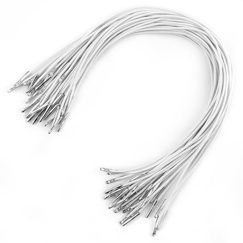 Elastische Widerhakenschnüre, Schlaufendehnung, weißer Verschluss, Hut-Kinn-Kordelriemen mit Metallenden, weiches Stretch-Rundseil, Fadenverlängerung, Gurt für Partyhut, Menüs, Abzeichen, Schilder, 30 Elastische Widerhakenschnüre, Schlaufendehnung, weißer Verschluss, Hut-Kinn-Kordelriemen mit Metallenden, weiches Stretch-Rundseil, Fadenverlängerung, Gurt für Partyhut, Menüs, Abzeichen, Schilder, 30 von Foyods