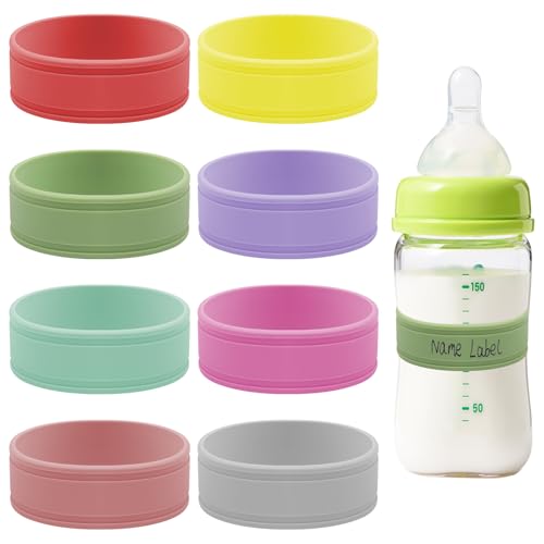 Flaschenetiketten aus Silikon für Kindertagesstätten, beschreibbar und wiederverwendbar, Flaschenbänder für Kindertagesstätte, zum Schreiben von Namen/Datum, Etiketten für Babyflaschen, Namensbänder Flaschenetiketten aus Silikon für Kindertagesstätten, beschreibbar und wiederverwendbar, Flaschenbänder für Kindertagesstätte, zum Schreiben von Namen/Datum, Etiketten für Babyflaschen, Namensbänder von Foyods