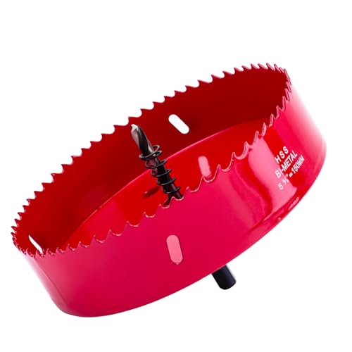 Hole saw, Lochfräse Set, 150MM Lochkreissäge, Bi-Metall-Lochsäge, 1 Bohrer,1 Mechanische Feder,1 Sechskantschlüssel, Lochsäge für Aluminium, Holz, PVC-Platte und Kunststoffplatte-1/4-Gewinde (150mm) Hole saw, Lochfräse Set, 150MM Lochkreissäge, Bi-Metall-Lochsäge, 1 Bohrer,1 Mechanische Feder,1 Sechskantschlüssel, Lochsäge für Aluminium, Holz, PVC-Platte und Kunststoffplatte-1/4-Gewinde (150mm) von Fozobaiy