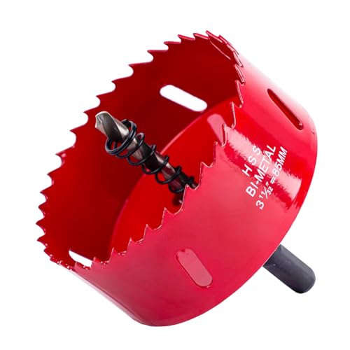 Hole saw, Lochfräse Set, 85MM Lochkreissäge, Bi-Metall-Lochsäge, 1 Bohrer,1 Mechanische Feder,1 Sechskantschlüssel, Lochsäge für Aluminium, Holz, PVC-Platte und Kunststoffplatte-1/4-Gewinde (85mm) Hole saw, Lochfräse Set, 85MM Lochkreissäge, Bi-Metall-Lochsäge, 1 Bohrer,1 Mechanische Feder,1 Sechskantschlüssel, Lochsäge für Aluminium, Holz, PVC-Platte und Kunststoffplatte-1/4-Gewinde (85mm) von Fozobaiy