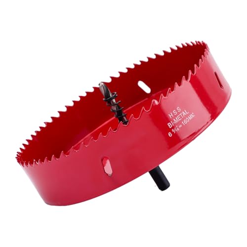 Hole saw, Lochfräse Set, 160MM Lochkreissäge, Bi-Metall-Lochsäge, 1 Bohrer,1 Mechanische Feder,1 Sechskantschlüssel, Lochsäge für Aluminium, Holz, PVC-Platte und Kunststoffplatte-1/4-Gewinde (160mm) Hole saw, Lochfräse Set, 160MM Lochkreissäge, Bi-Metall-Lochsäge, 1 Bohrer,1 Mechanische Feder,1 Sechskantschlüssel, Lochsäge für Aluminium, Holz, PVC-Platte und Kunststoffplatte-1/4-Gewinde (160mm) von Fozobaiy
