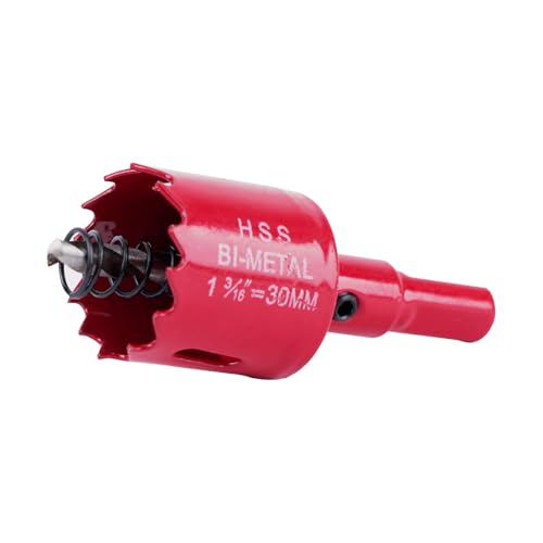 Hole saw, Lochfräse Set, 30MM Lochkreissäge, Bi-Metall-Lochsäge, 1 Bohrer,1 Mechanische Feder,1 Sechskantschlüssel, Lochsäge für Aluminium, Holz, PVC-Platte und Kunststoffplatte-1/4-Gewinde (30mm) Hole saw, Lochfräse Set, 30MM Lochkreissäge, Bi-Metall-Lochsäge, 1 Bohrer,1 Mechanische Feder,1 Sechskantschlüssel, Lochsäge für Aluminium, Holz, PVC-Platte und Kunststoffplatte-1/4-Gewinde (30mm) von Fozobaiy