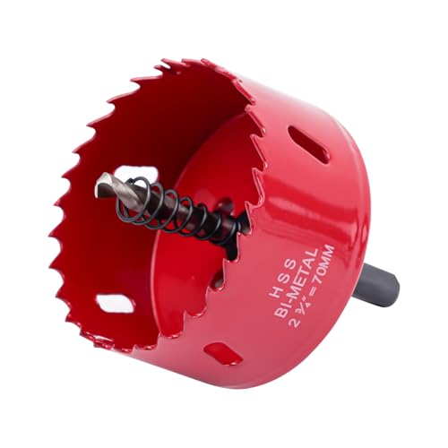 M42 Bimetall-Lochsäge, Doppelrillen-Design für Gusseisen/Kunststoff/Harz, wärmebehandelter Dorn mit Pilot-Bit, schnelles Schneiden, langlebige Klingen für Klempner, Leitungen, Küche, Bad und mehr (70 von Fozobaiy