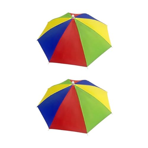 Fozriybefy 2-Teiliger Regenschirmhut, 53,3 cm, Elastisch, Faltbar, Lustige -Kappe, Bunter, Alberner Hut für Erwachsene und Kinder Fozriybefy 2-Teiliger Regenschirmhut, 53,3 cm, Elastisch, Faltbar, Lustige -Kappe, Bunter, Alberner Hut für Erwachsene und Kinder von Fozriybefy