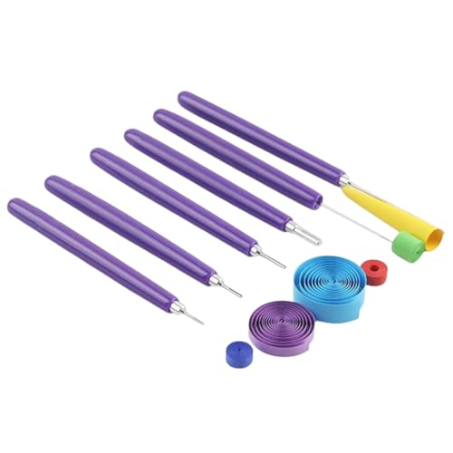 Fozriybefy 6-Teiliges Papier-Quilling-Werkzeug-Set mit Schlitzen, Edelstahl-Papier-Quilling-Stiftwerkzeug, DIY-Projektwerkzeug Zur Papierkartenherstellung von Fozriybefy