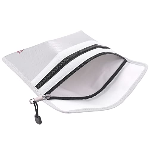 Fozriybefy Feuerfeste Dokumenten Tasche, Wasserdichte und Feuerfeste Geld Tasche mit ReißVerschluss, Feuerfeste Sichere Aufbewahrung Tasche für Reisepass von Fozriybefy
