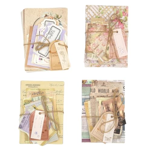 Fozriybefy Scrapbook-Papier, 400 Blatt Journaling-Zubehör für Vintage-Bastelplaner, Junk-Journal-Zubehör von Fozriybefy