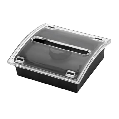 Fozriybefy -Up-Notizenspender, Schwarzer Sockel, Transparente Oberseite, Haftnotizenhalter für 3 X 3 Haftnotizen, Schul-, Büro- und Heimzubehör von Fozriybefy