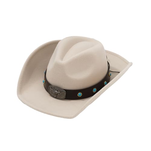 [Fpbiagoq] Britischer Hut, bruchbarer Filzhut, große breite Krempe, Hut, Gürtel, Dekoration, Alltags-Eleganz, einzigartiges Accessoire-Hut von Fpbiagoq