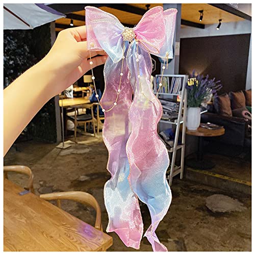 FrEshn Haarnadel Nette Bunte Chiffon-Bug-Band-Haarnadel-süße Haar-Zubehör-Stirnband-Haarnadel Haarnadel Holz (Size : 1) von FrEshn