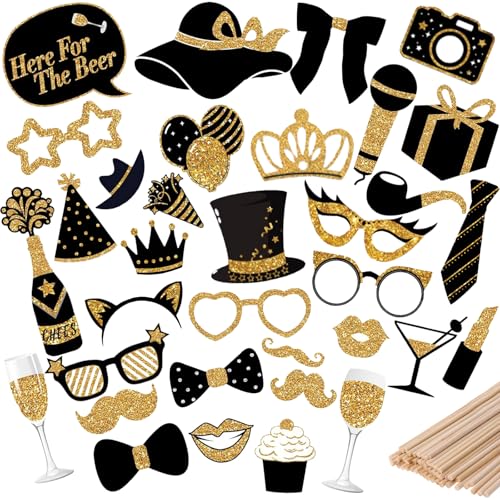 Fractoluxe Foto Requisiten, 34STK Fotobox Accessoires Hochzeit, Party Foto Booth Props, Geburtstags Party Zubehör für Hochzeit Halloween Weihnachten Tischdeko Geburtstag Karneval Deko Fractoluxe Foto Requisiten, 34STK Fotobox Accessoires Hochzeit, Party Foto Booth Props, Geburtstags Party Zubehör für Hochzeit Halloween Weihnachten Tischdeko Geburtstag Karneval Deko von Fractoluxe