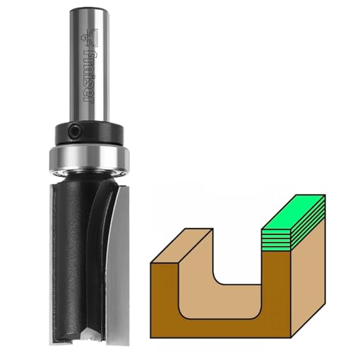 Fraiser KOPIERFRÄSER - mit Kugellager für Holz, Durchmesser 19 mm, Schaft 12 mm, geeignet für Oberfräse und Kantenfräse von Fraiser