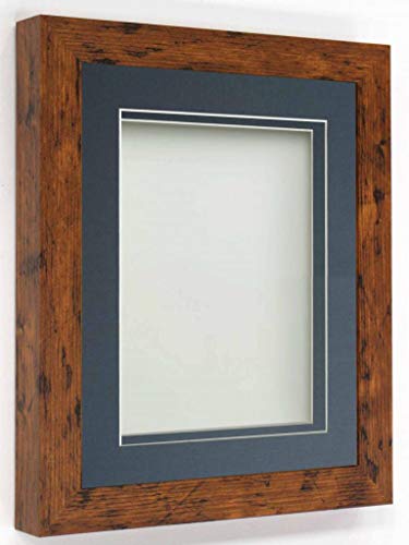 Frame Company Frame Range Rickman Box 3D-Bilderrahmen, Holz, Rustikal mit blauem Passepartout, 8x8 for Image Size 5x5 inch Frame Company Frame Range Rickman Box 3D-Bilderrahmen, Holz, Rustikal mit blauem Passepartout, 8x8 for Image Size 5x5 inch von Frame Company