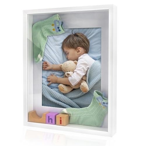 FramePro 3D-Bilderrahmen zum Befüllen, weiß Bilderrahmen extra tief Objektrahmen für Gegenstände, stabiles MDF-Holz mit Echtglas, 28x35 cm-perfekt zum Basteln und als Geschenk FramePro 3D-Bilderrahmen zum Befüllen, weiß Bilderrahmen extra tief Objektrahmen für Gegenstände, stabiles MDF-Holz mit Echtglas, 28x35 cm-perfekt zum Basteln und als Geschenk von FramePro