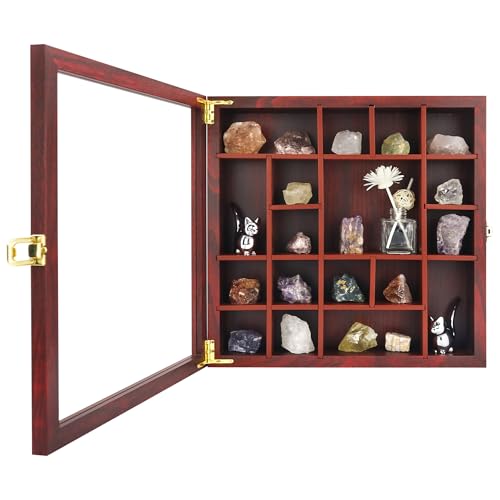 FramePro Felsen Bilderrahmen Vitrine Kristall Shadow Box 35x35cm 3D Rahmen zum Befüllen Tiefer Aufbewahrungsboxen Glasscheibe Holz Objektrahmen 13,5x13,5 - Kirsche FramePro Felsen Bilderrahmen Vitrine Kristall Shadow Box 35x35cm 3D Rahmen zum Befüllen Tiefer Aufbewahrungsboxen Glasscheibe Holz Objektrahmen 13,5x13,5 - Kirsche von FramePro
