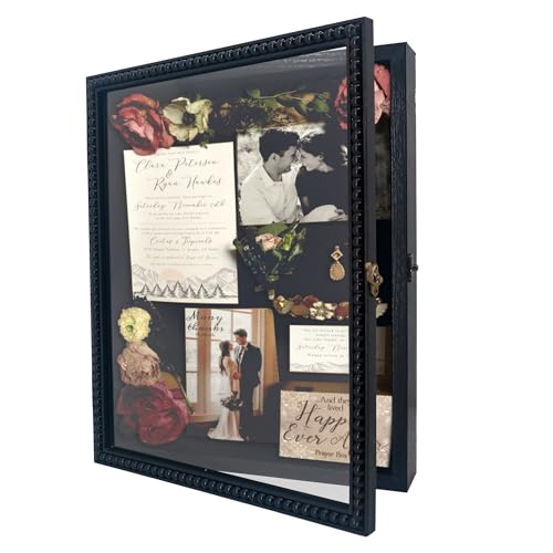 FramePro Große Schattenbox Vitrine Rahmen mit Glasfenstertür Bilderrahmen Holz Box für Objektrahmen Tiefer Fotorahmen Shadowbox Memorabilia Bouquet Medaillen Geschenk Schwarz 28x35 cm FramePro Große Schattenbox Vitrine Rahmen mit Glasfenstertür Bilderrahmen Holz Box für Objektrahmen Tiefer Fotorahmen Shadowbox Memorabilia Bouquet Medaillen Geschenk Schwarz 28x35 cm von FramePro