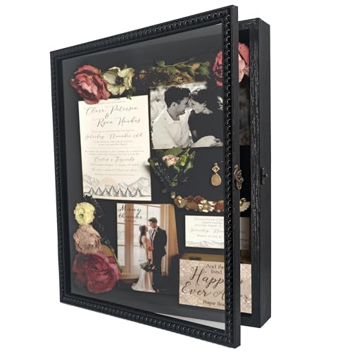 FramePro Große Schattenbox Vitrine Rahmen mit Glasfenstertür Bilderrahmen Holz Box für Objektrahmen Tiefer Fotorahmen Shadowbox Memorabilia Bouquet Medaillen Geschenk Schwarz 33x41 cm FramePro Große Schattenbox Vitrine Rahmen mit Glasfenstertür Bilderrahmen Holz Box für Objektrahmen Tiefer Fotorahmen Shadowbox Memorabilia Bouquet Medaillen Geschenk Schwarz 33x41 cm von FramePro
