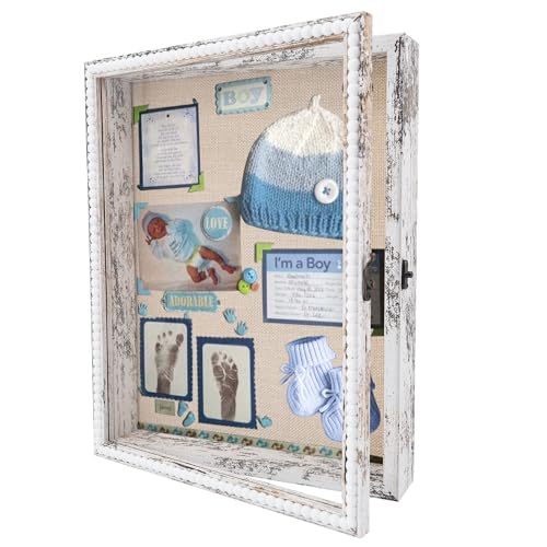 FramePro Große Schattenbox Vitrine Rahmen mit Glasfenstertür Bilderrahmen Holz Box für Objektrahmen Tiefer Fotorahmen Shadowbox Memorabilia Bouquet Medaillen Geschenk Weiß 33x41 cm FramePro Große Schattenbox Vitrine Rahmen mit Glasfenstertür Bilderrahmen Holz Box für Objektrahmen Tiefer Fotorahmen Shadowbox Memorabilia Bouquet Medaillen Geschenk Weiß 33x41 cm von FramePro