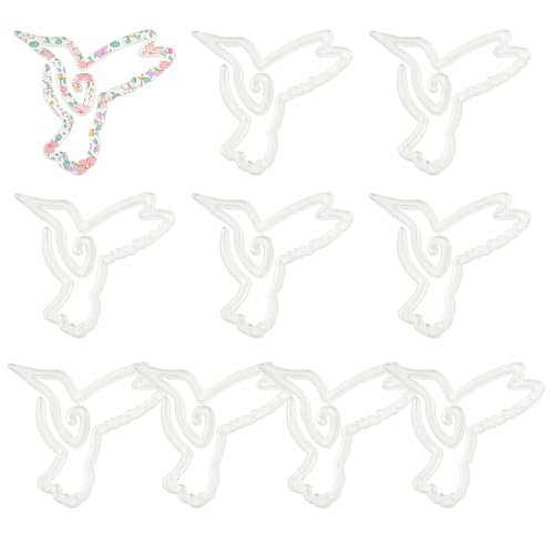 Framendino, 10 Stück Kolibri-förmige Sublimations-Büroklammern aus Acryl, Jumbo-Rohlinge für Büro, Geschäft, Heimwerkerbedarf von Framendino