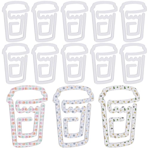 Framendino, 10 Stück Sublimationsrohlinge Acryl Büroklammern Wärmeübertragung Jumbo Büroklammern für DIY Design Büro (Tasse) von Framendino