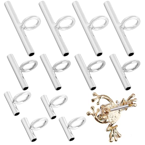 Framendino, 12 Stück wandelbare Halskette und Brosche Adapter Pin auf Anhänger Konverter für DIY Schmuckherstellung Zubehör Silber Framendino, 12 Stück wandelbare Halskette und Brosche Adapter Pin auf Anhänger Konverter für DIY Schmuckherstellung Zubehör Silber von Framendino