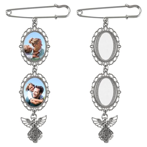 Framendino, 2 Stück Sublimationsdruck Blanko Blumenstrauß Foto Charms Pin Beutel mit Engel Anhänger Hochzeit Erinnerung Braut Bild Charm Clip DIY Schmuckherstellung Blatt Framendino, 2 Stück Sublimationsdruck Blanko Blumenstrauß Foto Charms Pin Beutel mit Engel Anhänger Hochzeit Erinnerung Braut Bild Charm Clip DIY Schmuckherstellung Blatt von Framendino