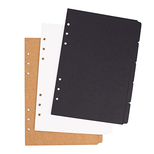 Framendino, 3 Sets A5 Index Papier Binder Trennblätter 5 Blatt pro Set für 6 Löcher Filofax Ring Framendino, 3 Sets A5 Index Papier Binder Trennblätter 5 Blatt pro Set für 6 Löcher Filofax Ring von Framendino
