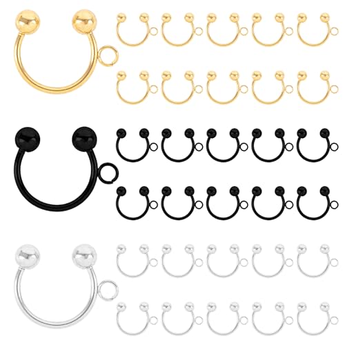 Framendino, 30 Stück DIY Ohrmanschetten ohne Piercing Ohrringe Clip auf Ohren Manschette für Frauen 3 Farben Framendino, 30 Stück DIY Ohrmanschetten ohne Piercing Ohrringe Clip auf Ohren Manschette für Frauen 3 Farben von Framendino
