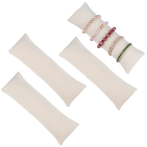 Framendino, 4 x lange Uhrenkissen, Leinen, Armband, Schmuck, Kissen für Präsentationsständer, Organizer Framendino, 4 x lange Uhrenkissen, Leinen, Armband, Schmuck, Kissen für Präsentationsständer, Organizer von Framendino