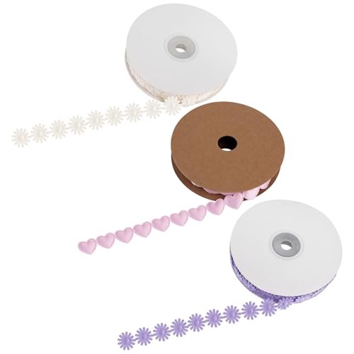 Framendino, 45,7 m großes Prägeband mit Herz, Gänseblümchen, 1,6 cm, Kleidung, Dekoration, Nähen, Verpacken, Rosa, Weiß, Lila Framendino, 45,7 m großes Prägeband mit Herz, Gänseblümchen, 1,6 cm, Kleidung, Dekoration, Nähen, Verpacken, Rosa, Weiß, Lila von Framendino
