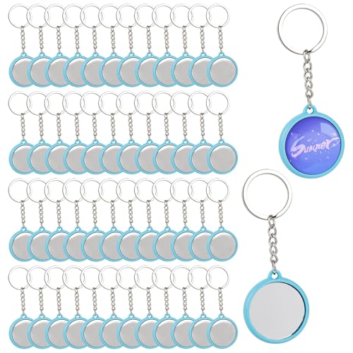 Framendino, 50 Sets Metallknopfzubehör, 32 mm, doppelseitig, Schlüsselanhänger-Teile für Knopfherstellung, runde Abzeichen von Framendino